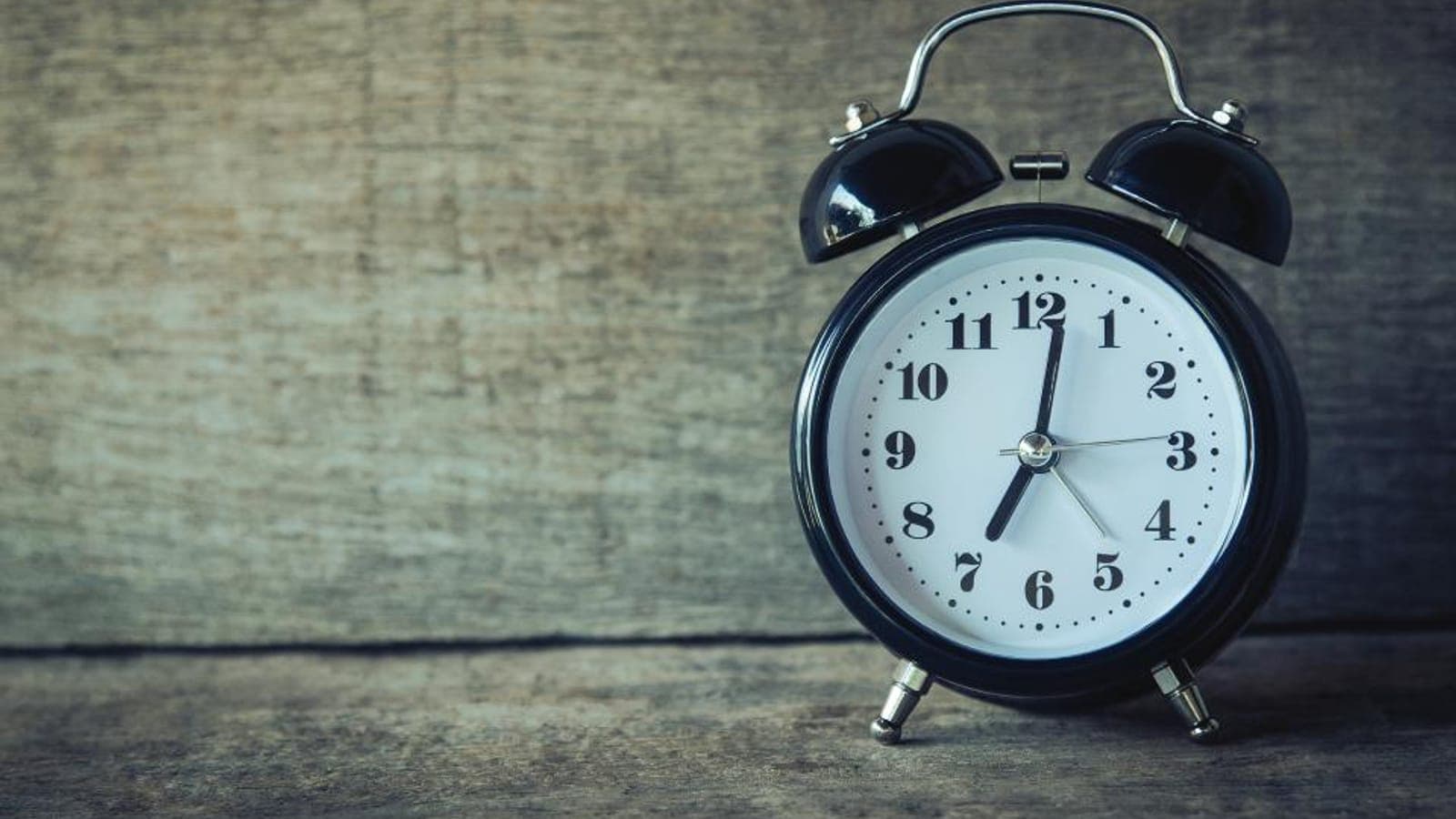 A classic twin-bell alarm clock