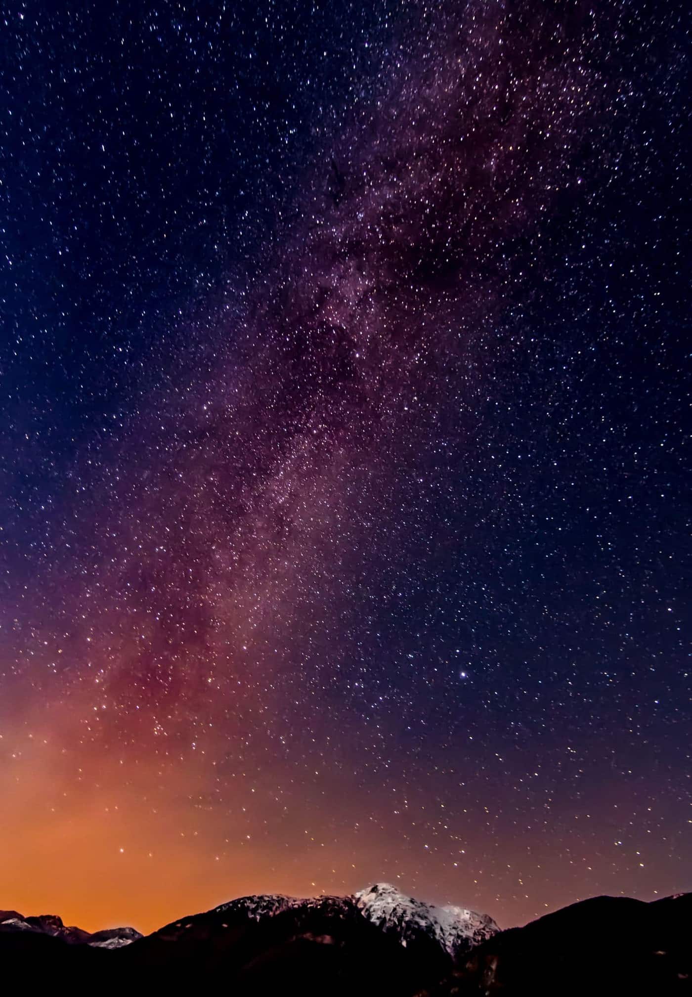 Stars scattered across a deep night sky