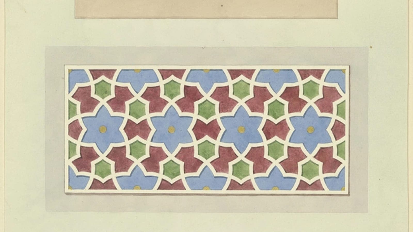 An intricate Islamic geometric star pattern